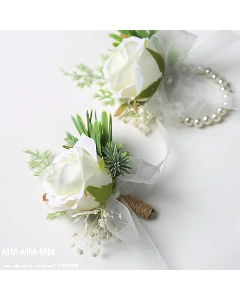 Wedding Boutonniere Corsage Set