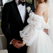 Vintage Ruffle Bridal Puffy Sleeves