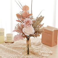 Wedding Decoration Artificial Flowers Rose Peony Pampas Bride Bouquet 