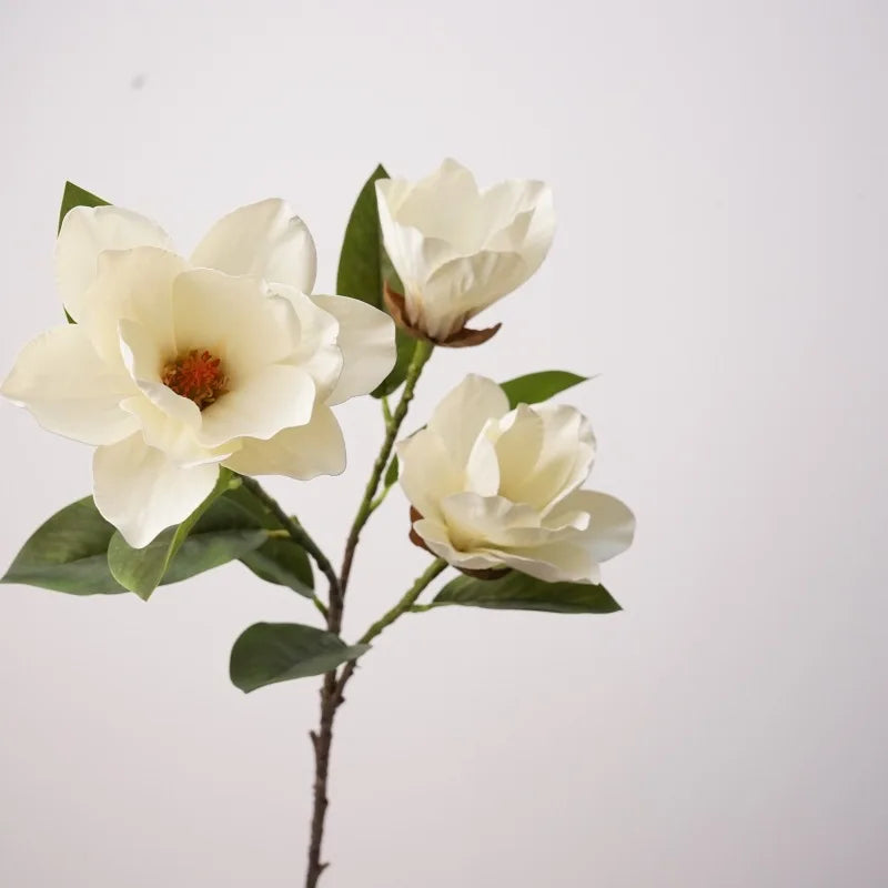Faux Magnolia Bellflower Decorative Stem