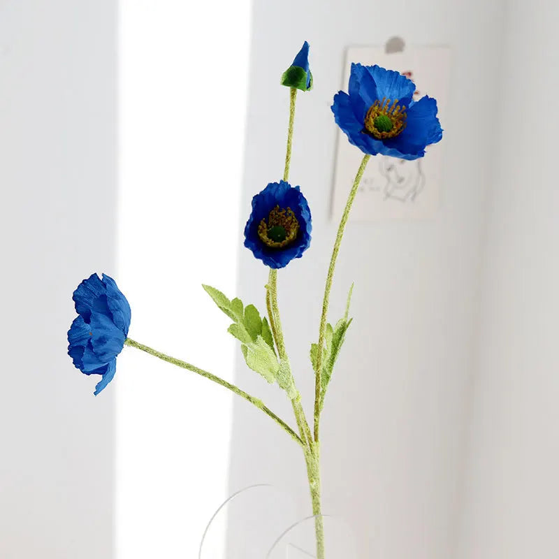 4 Head Artificial Poppy Flowers