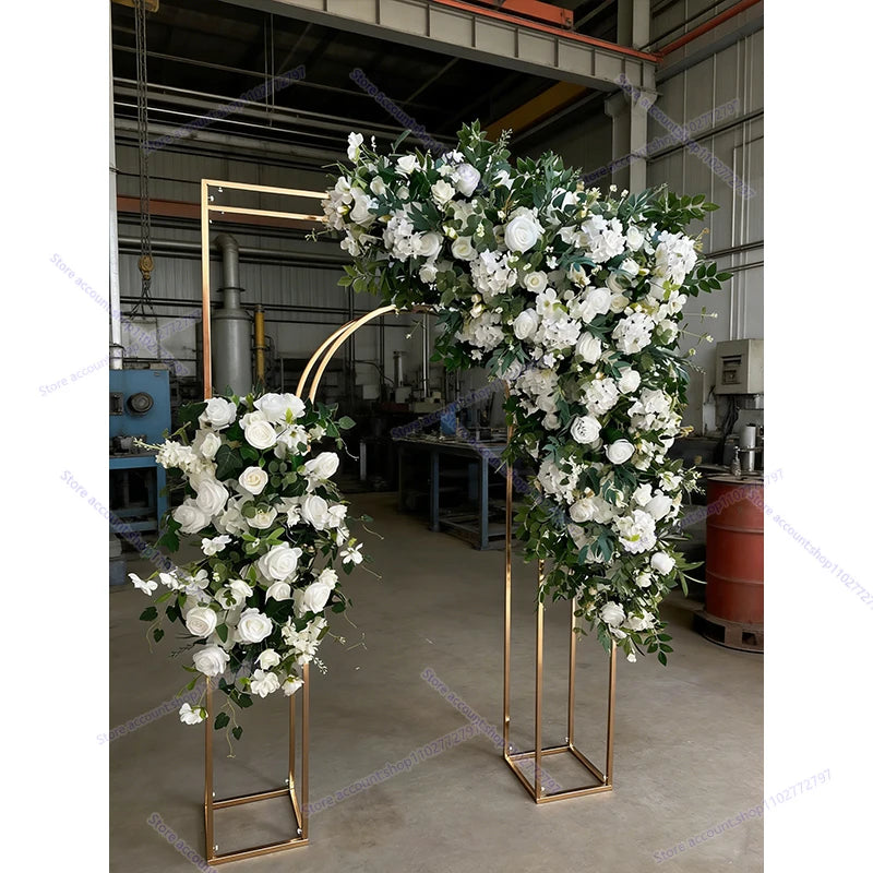 Forest Style Triangle Flower Row Wedding Decoration