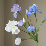 Blue Purple Iris Floral Branch