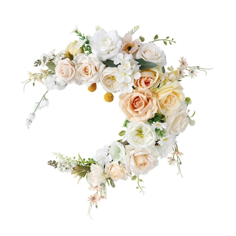 Moon Floral Wall Hanging Wreath