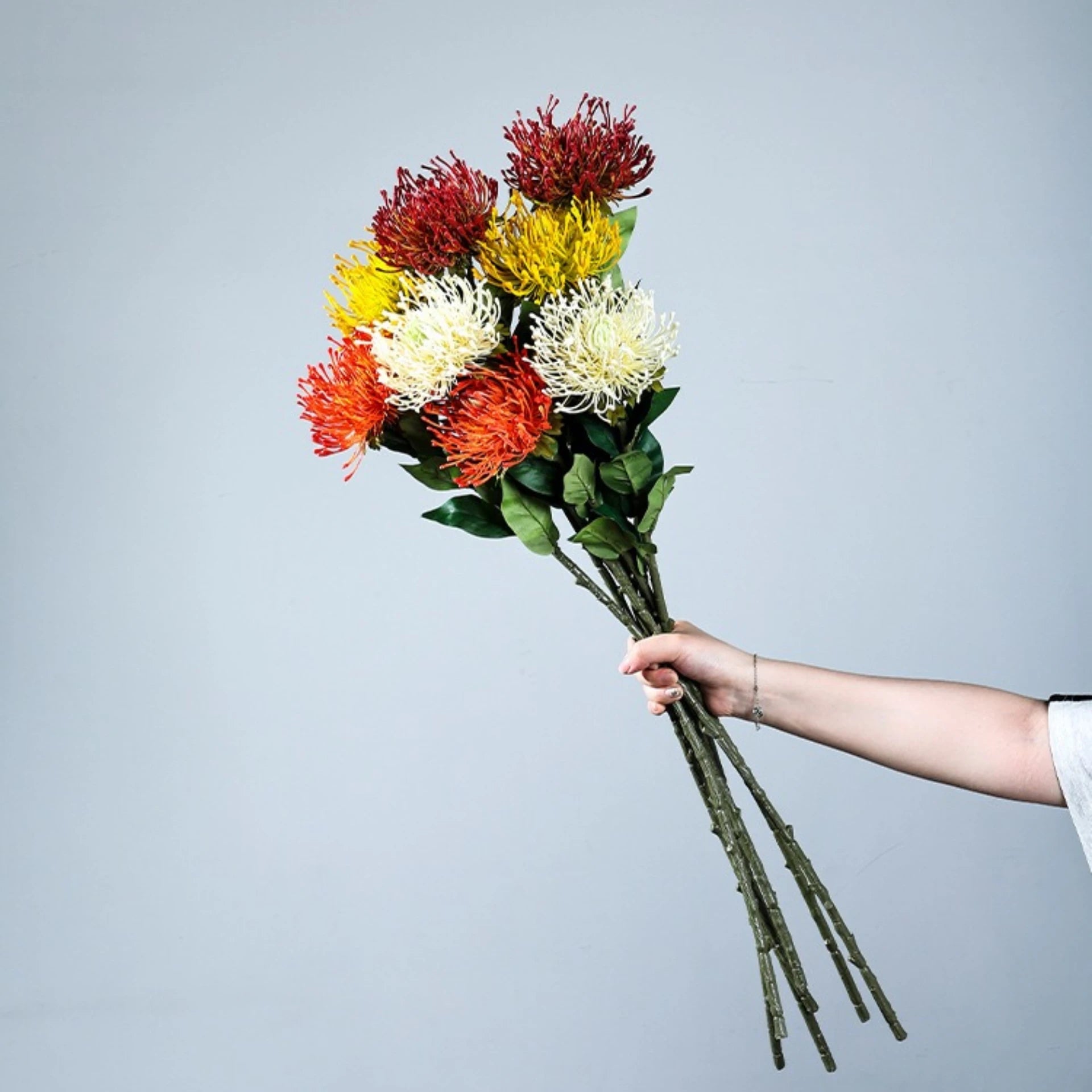 Protea Spider Chrysanthemum Decor Stem