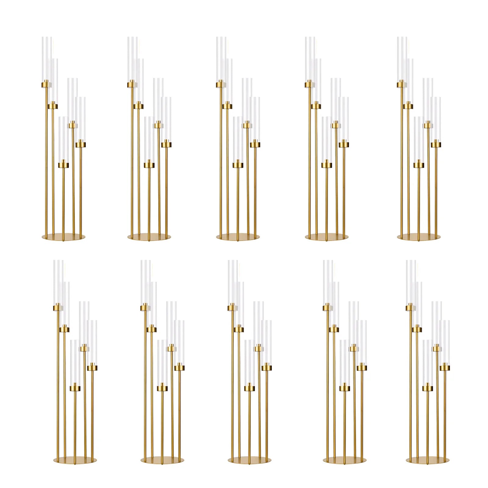 5-Arm Candelabra Set, 10 Pieces