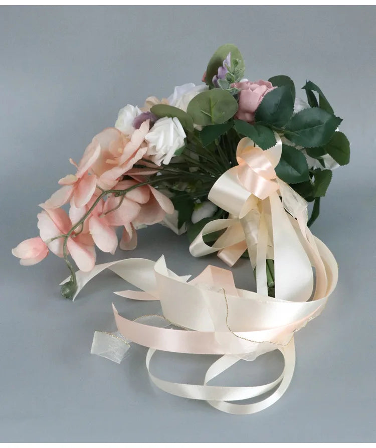 Elegant Cascading Rose Bouquet Bridal Floral Arrangement