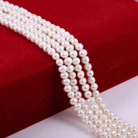 Natural Freshwater Pearls Beaded Non nuclear Round Shaped Beads For Je