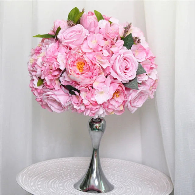 Silk Floral Ball Centerpieces — 35cm, 45cm & 50cm, Multiple Colors and Designs