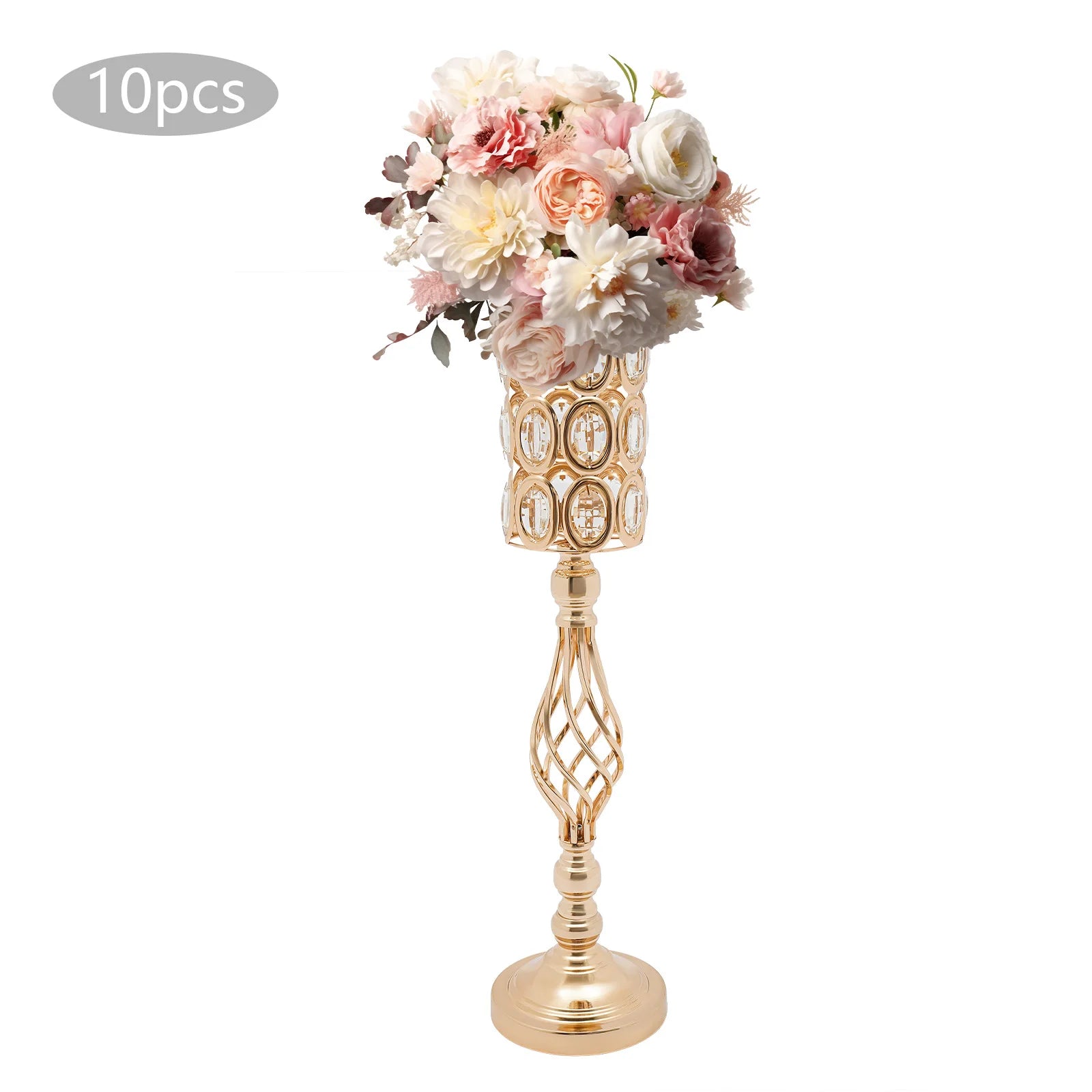Elegant Wedding Flower Vases, 10-Piece Set