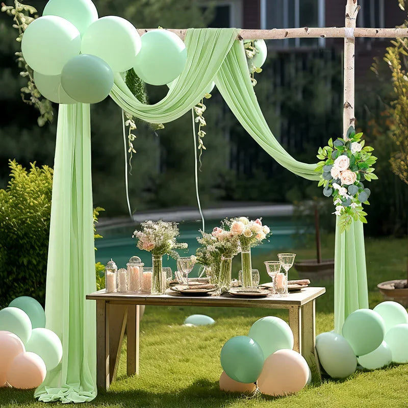 Sheer Chiffon Wedding Arch Draping Backdrop Fabric