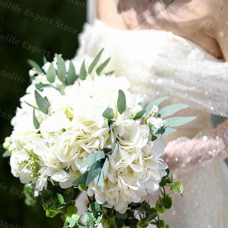 Blue Real Touch Hydrangea Flowers