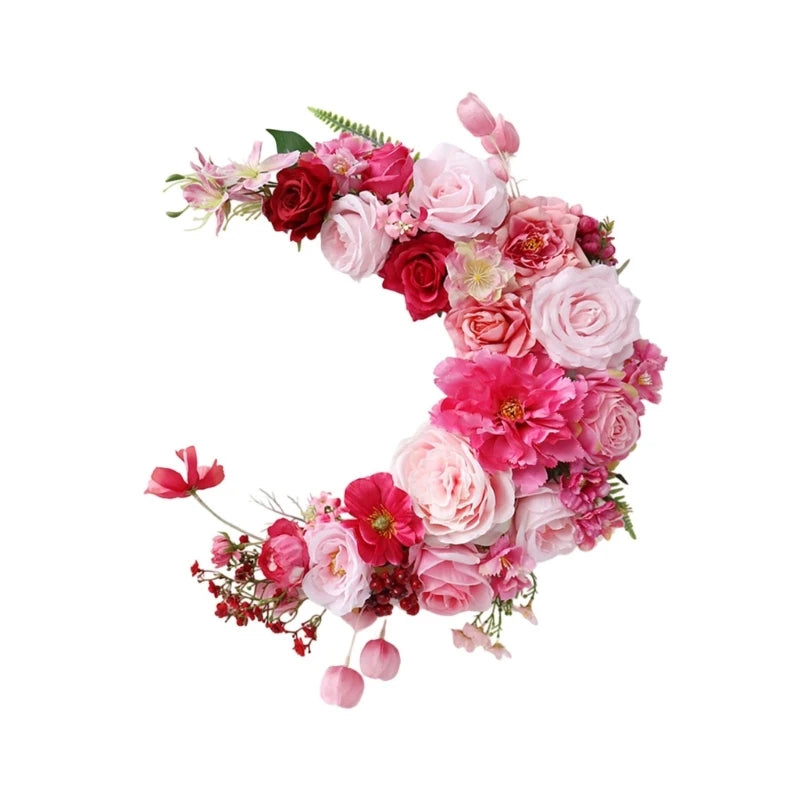 Moon Floral Wall Hanging Wreath