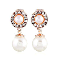 Korean Imitation Pearls Fake Piecring Ear Ring For Women Girl Trendy C