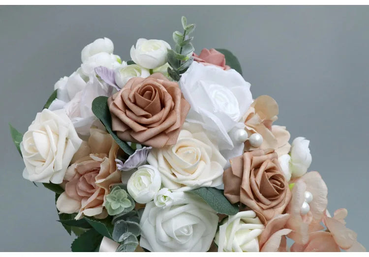 Elegant Cascading Rose Bouquet Bridal Floral Arrangement