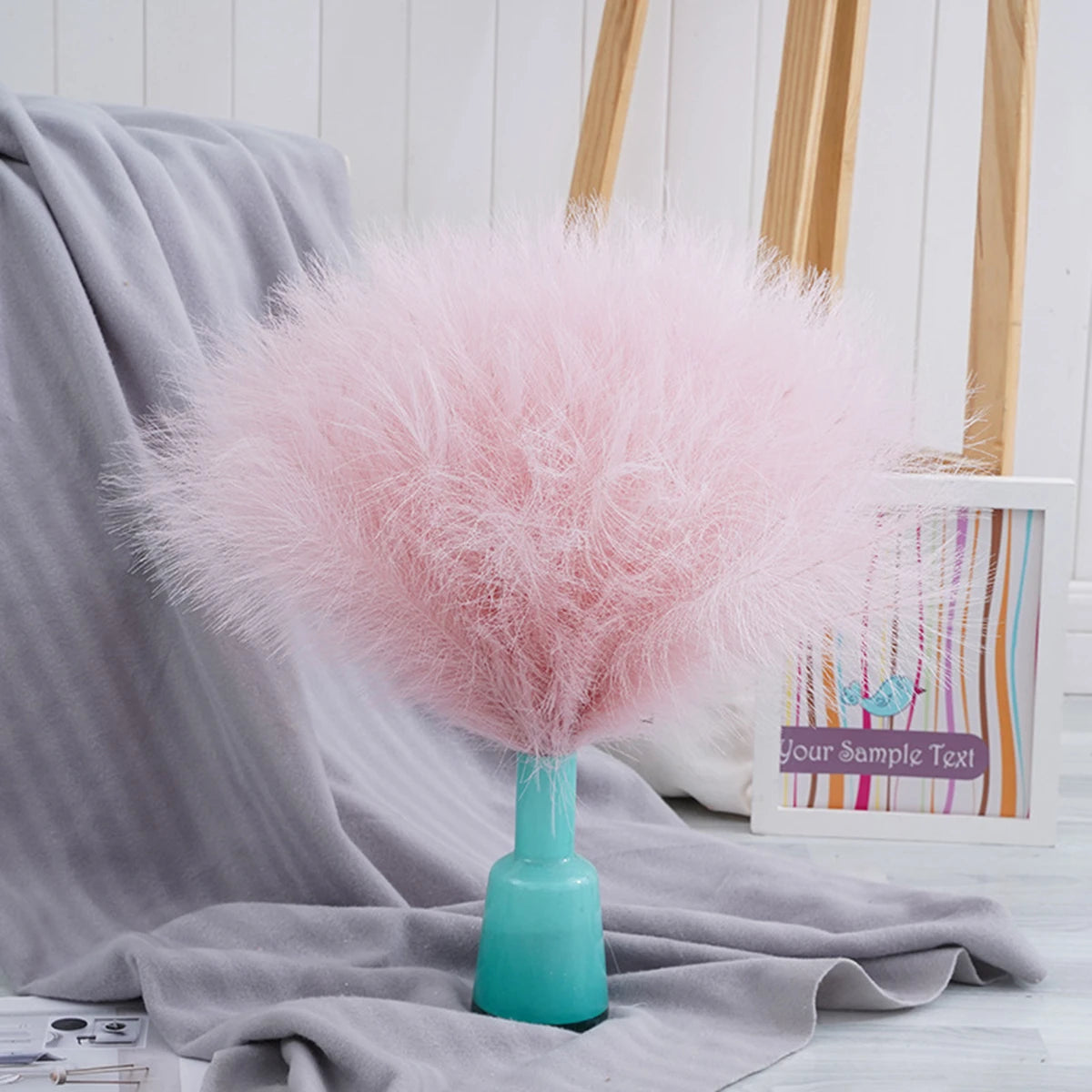 Artificial Pampas Grass Decor Set