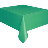 Plastic Table Cloth 54" x 72", Disposable Tablecloths Rectangle Table Cover, Plastic Table Cloths for Parties