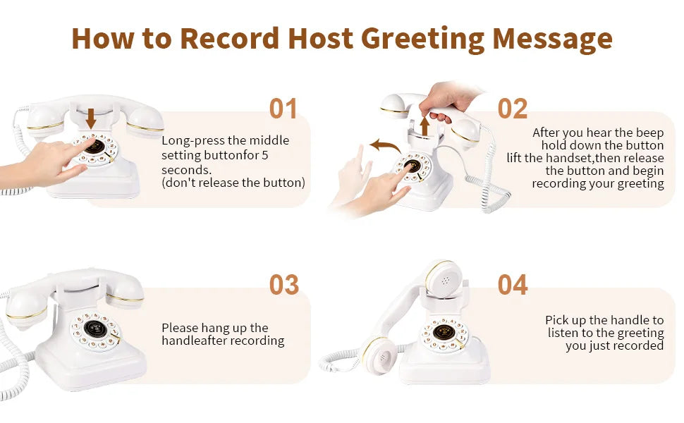 Retro Recording Telephone Guest Book