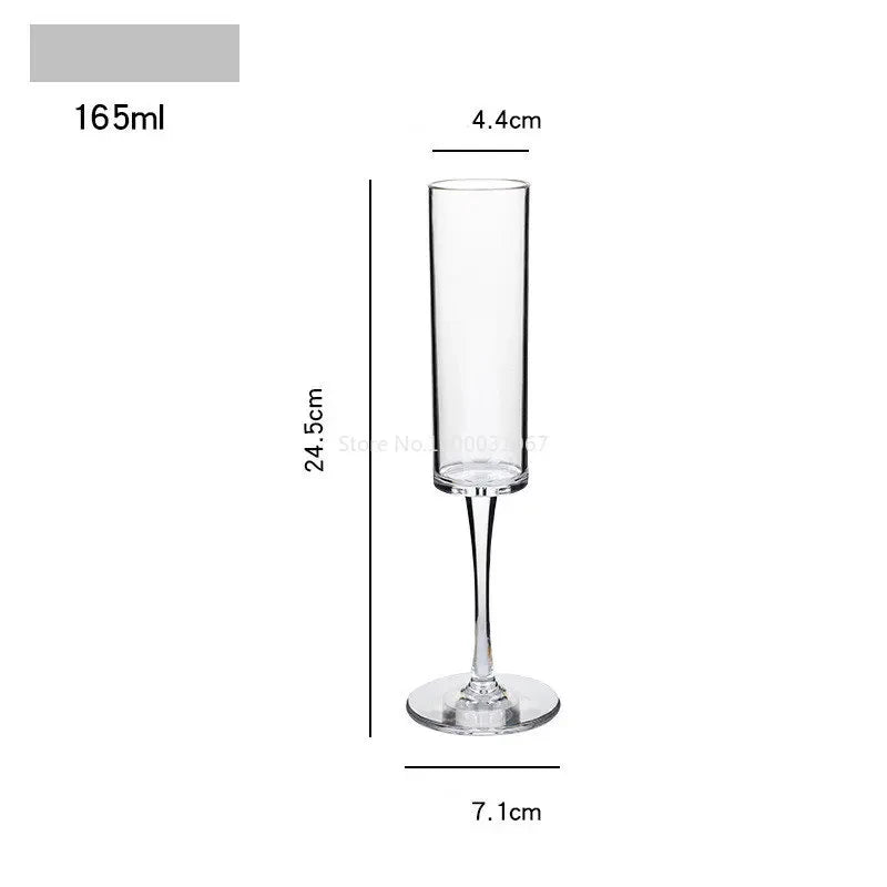 Champagne Glasses Set Double Wall Glass Cup Stemless Sparkling Wine Gl