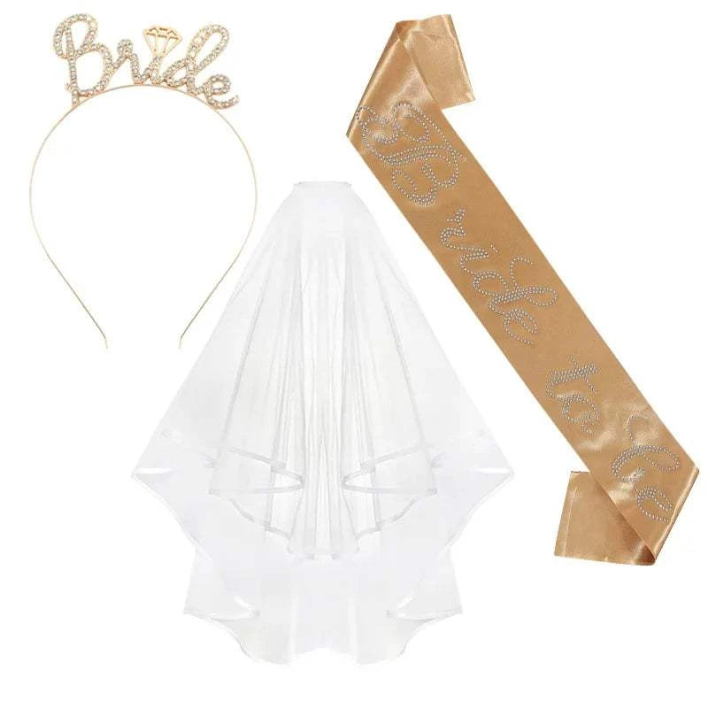 3pcs Wedding Engagement Party Bridal Shower Decorations Supplies Bride