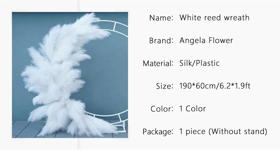 Elegant Pampas Rose Wedding Arch Decoration Piece