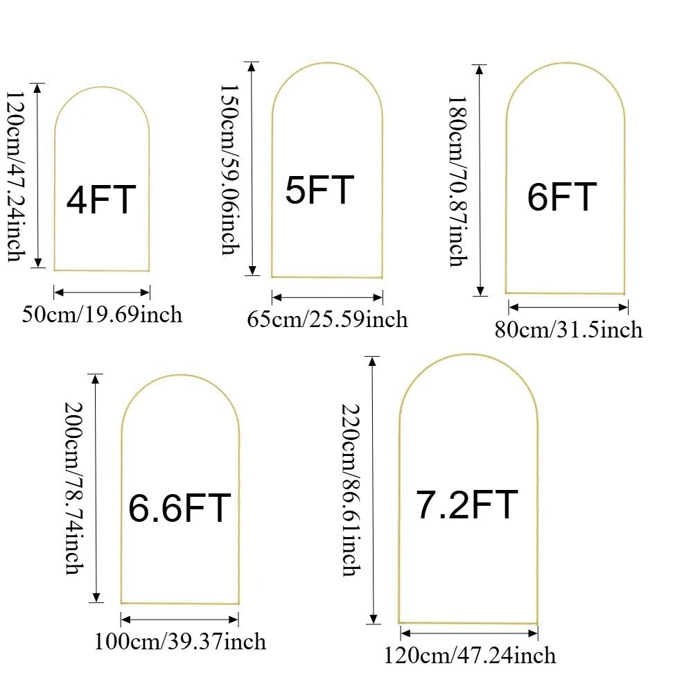 Gold Wedding Arch Stand Event Backdrop Frame