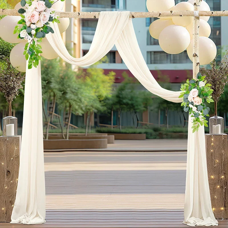 Sheer Chiffon Wedding Arch Draping Backdrop Fabric