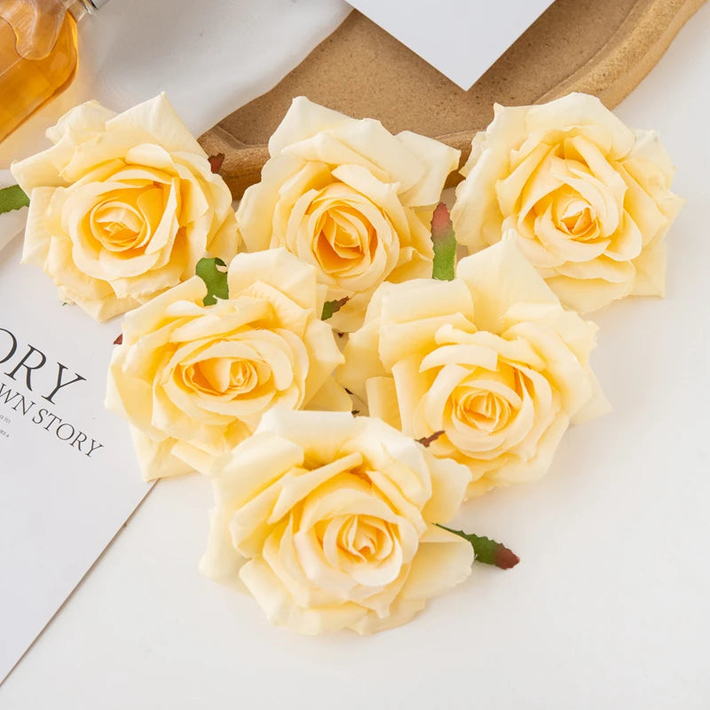 Silk Rose Heads