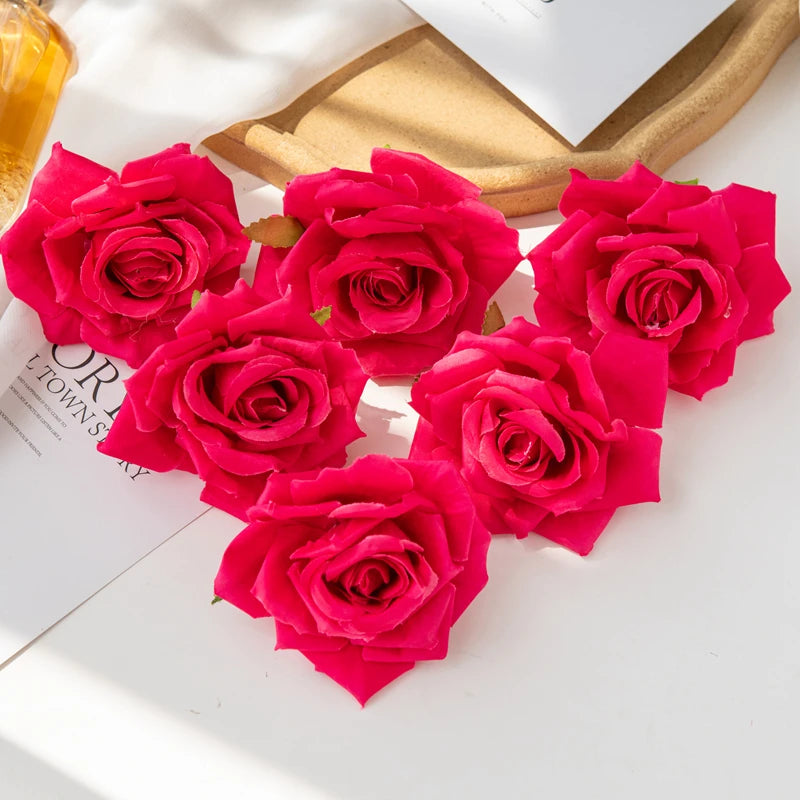 Silk Rose Heads