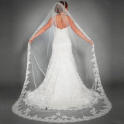 Lace Applique Cathedral Bridal Veil