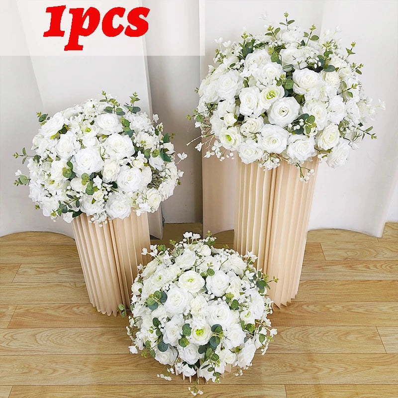 Luxury White Flower Ball Wedding Decoration Piece