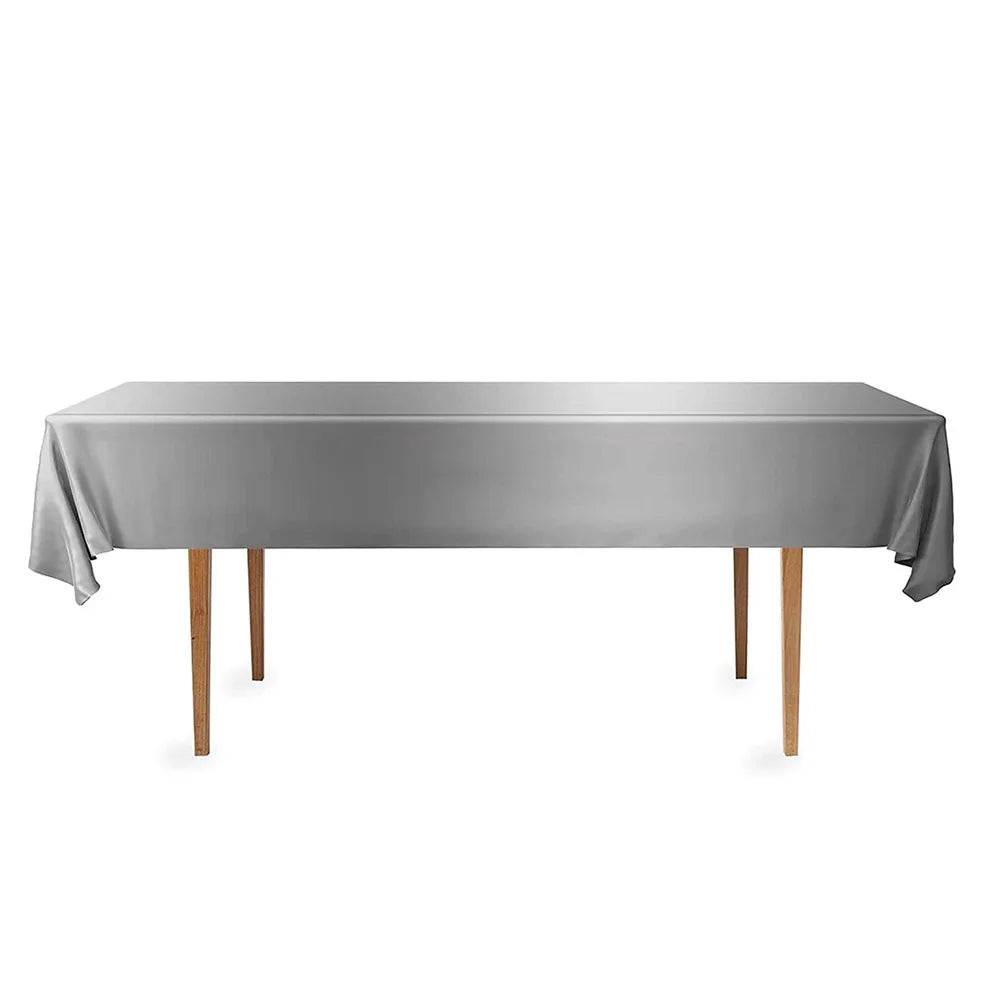 Plastic Table Cloth 54" x 72", Disposable Tablecloths Rectangle Table Cover, Plastic Table Cloths for Parties