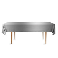 Plastic Table Cloth 54" x 72", Disposable Tablecloths Rectangle Table Cover, Plastic Table Cloths for Parties