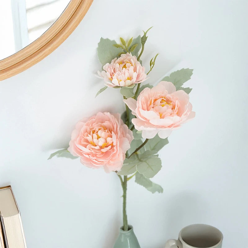 26in Artificial Peony Flower Stems