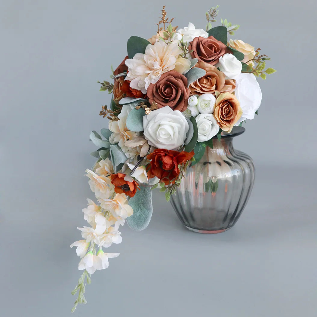Silk Rose Wedding Flower Arrangement