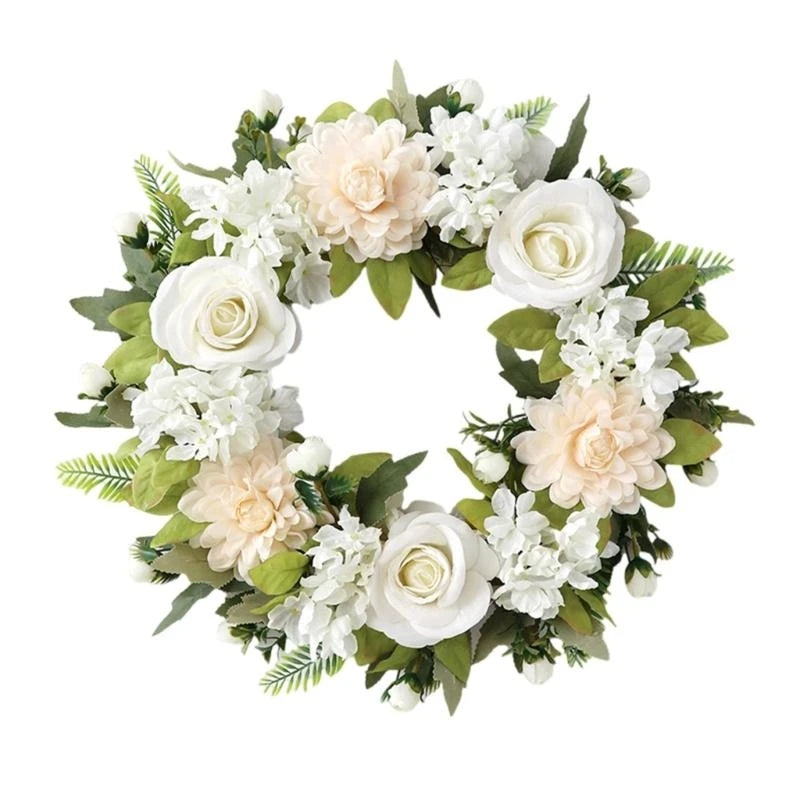 Handmade Silk Rose Door Wreath