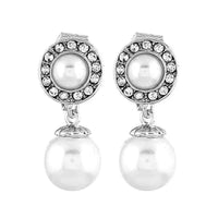 Korean Imitation Pearls Fake Piecring Ear Ring For Women Girl Trendy C