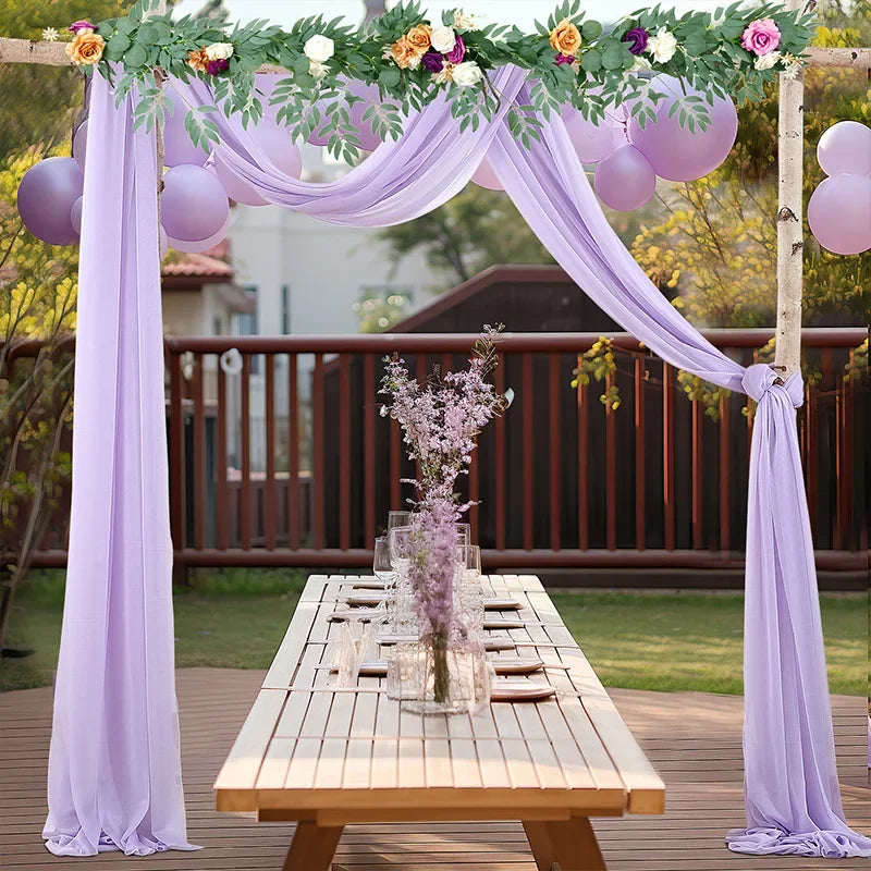 Sheer Chiffon Wedding Arch Draping Backdrop Fabric