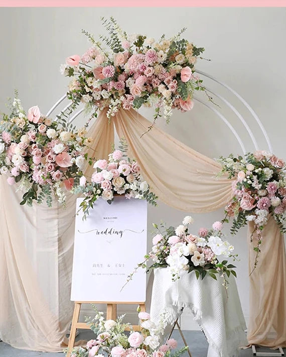 Vintage Pink Floral Arrangement for Wedding and Home Décor