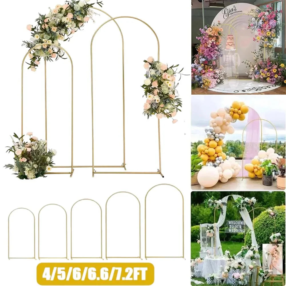 Gold Wedding Arch Stand Event Backdrop Frame