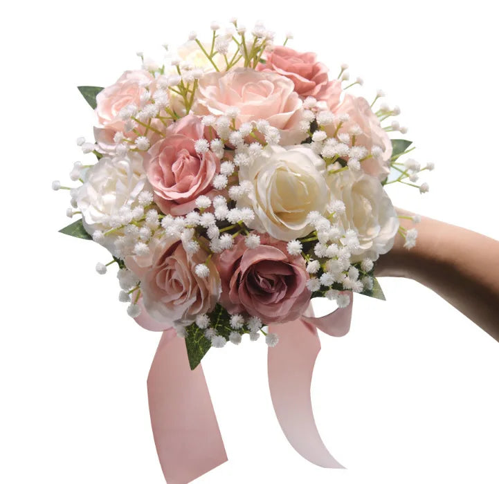 Rose Bouquet - Bridal Toss or Flower Girl Bouquet