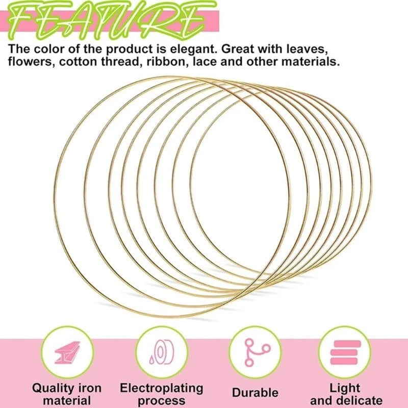 Metal Floral Wreath Hoop