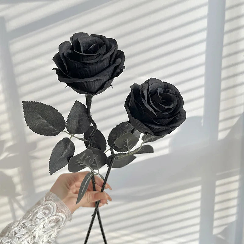 Dark Gothic Black Rose Branch