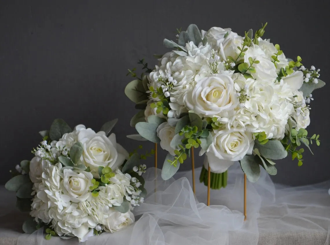 Rustic Ivory Bridal Bouquet