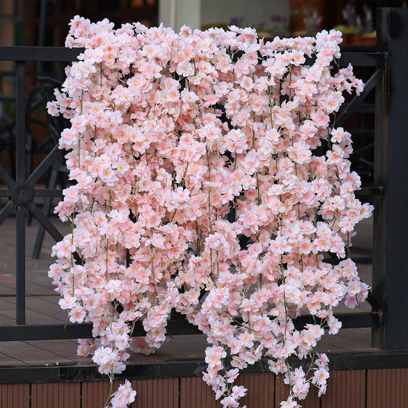 Silk Sakura Blossom Garland Wall Decor Vine