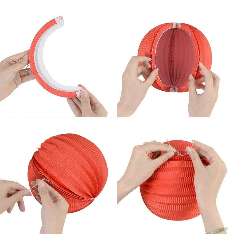 20cm Paper Lanterns Watermelon Lantern Pleated Wedding Party Birthday 