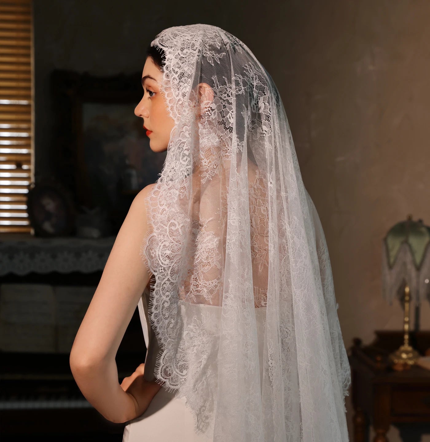 Vintage Lace Chapel Bridal Veil