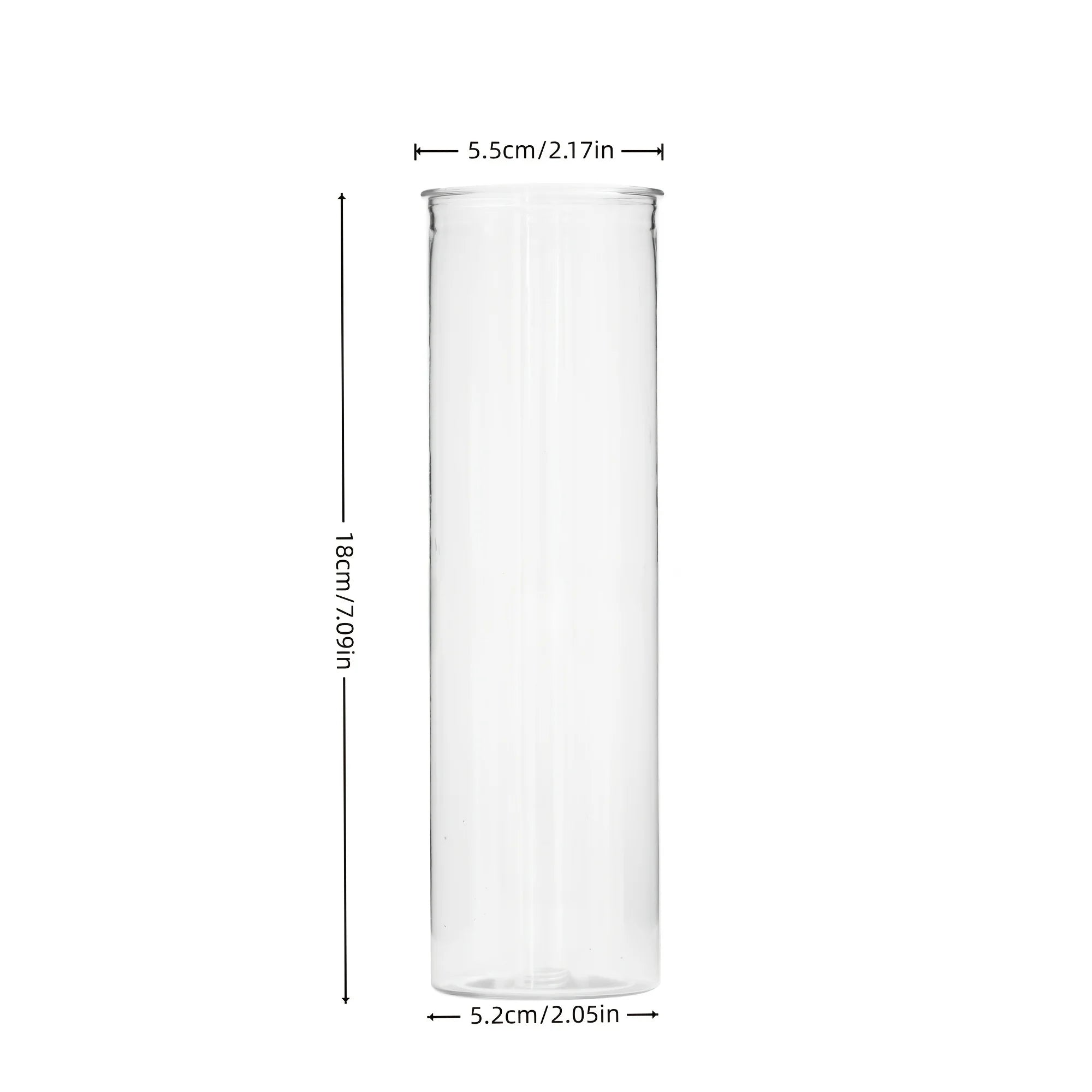Transparent Cylinder Vase Modern Flower Display