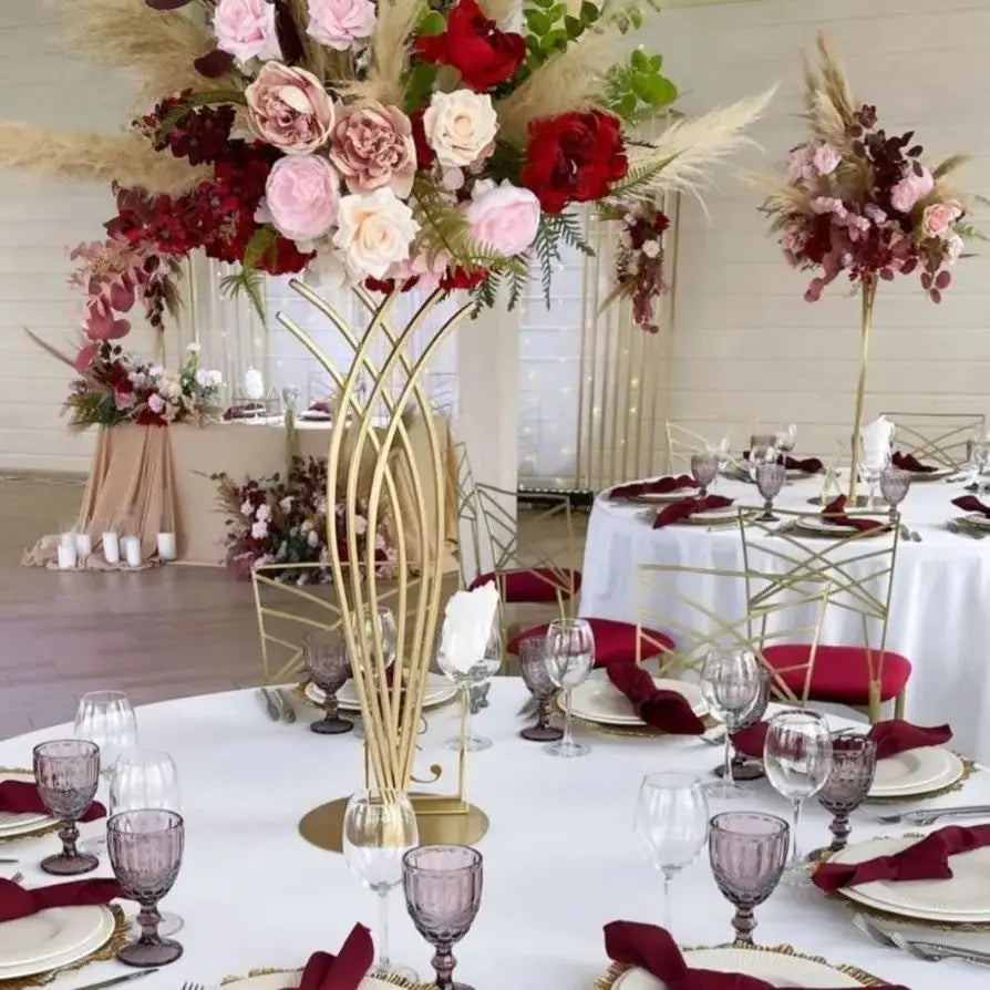 Geometric Metal Flower Vase Wedding Centerpiece Stand