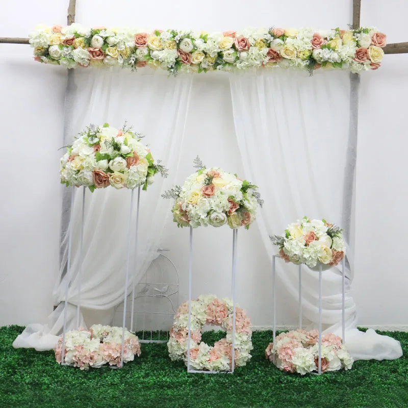 Silk Floral Ball Centerpieces — 35cm, 45cm & 50cm, Multiple Colors and Designs